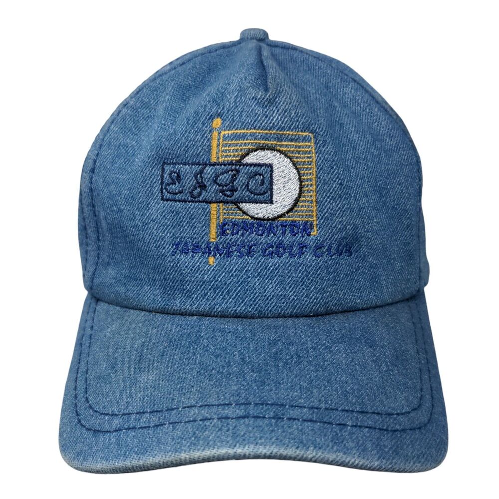 EJGC Edmonton Japanese Golf Club Blue One Size Adjustable Embroidered Denim